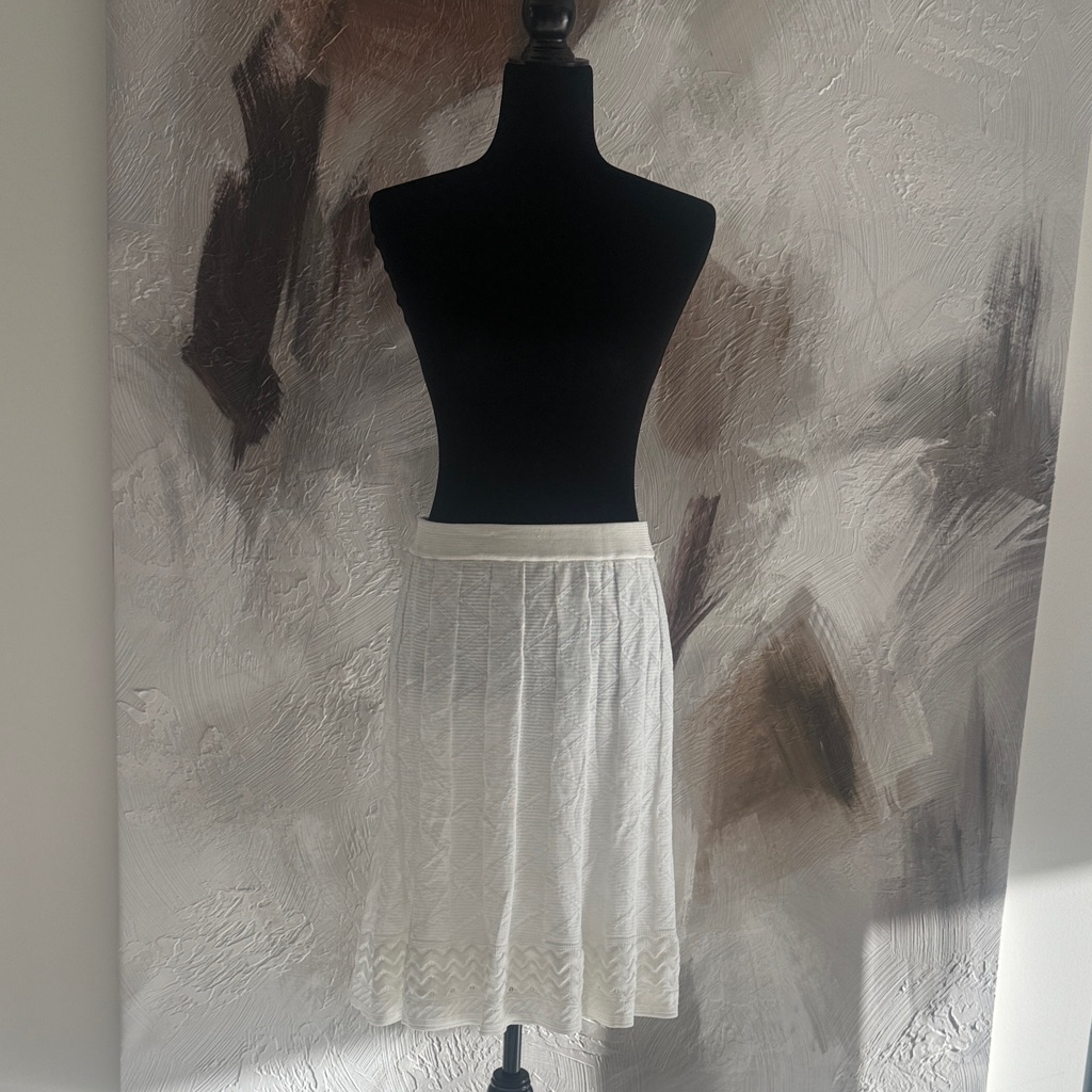 Missoni White A-Line Skirt